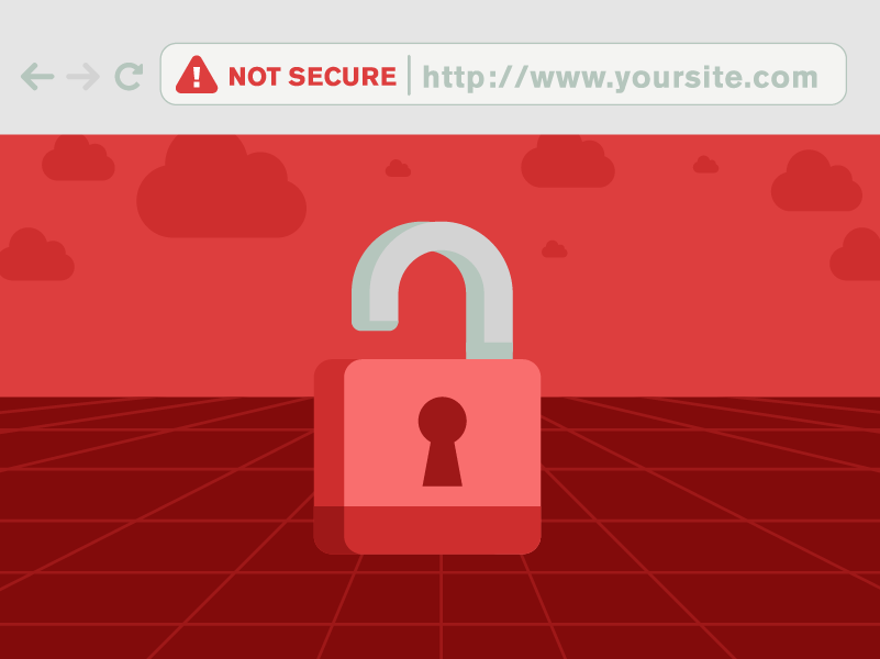 In Google Chrome's update in October, Chrome 70 will be showing HTTP websites are not secure.
