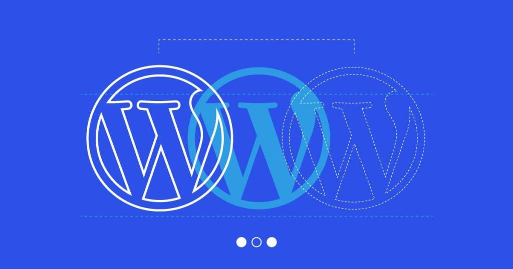 Three different versions of the WordPress logo