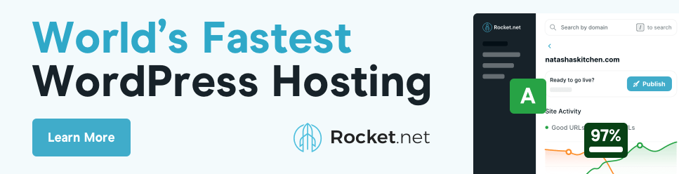 Rocket.net worlds fastest web hosting graphic