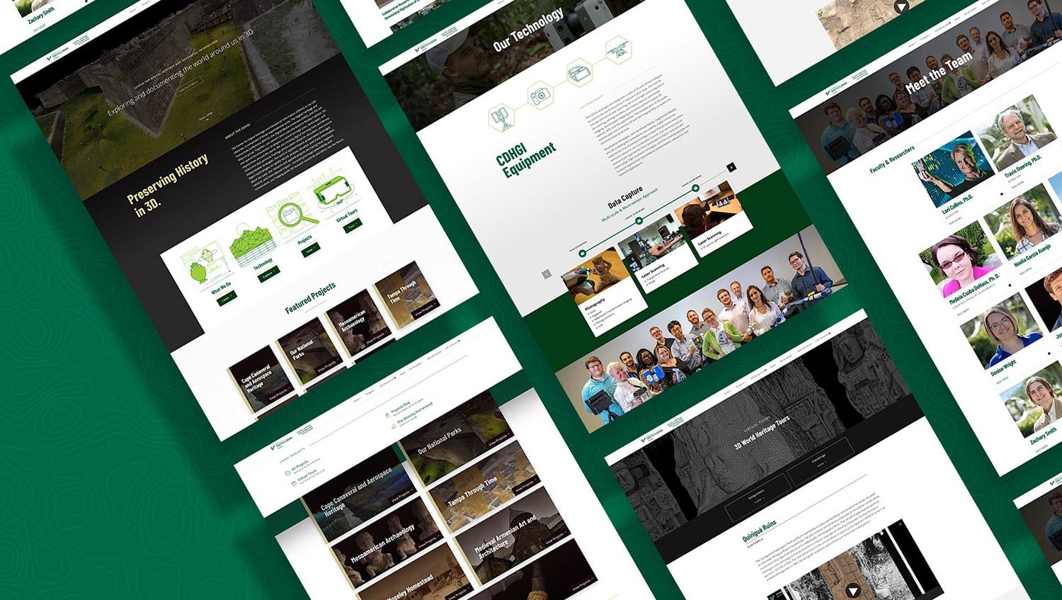 DHHC-Grid photograph of a grid of web pages that mighty fine created for USF